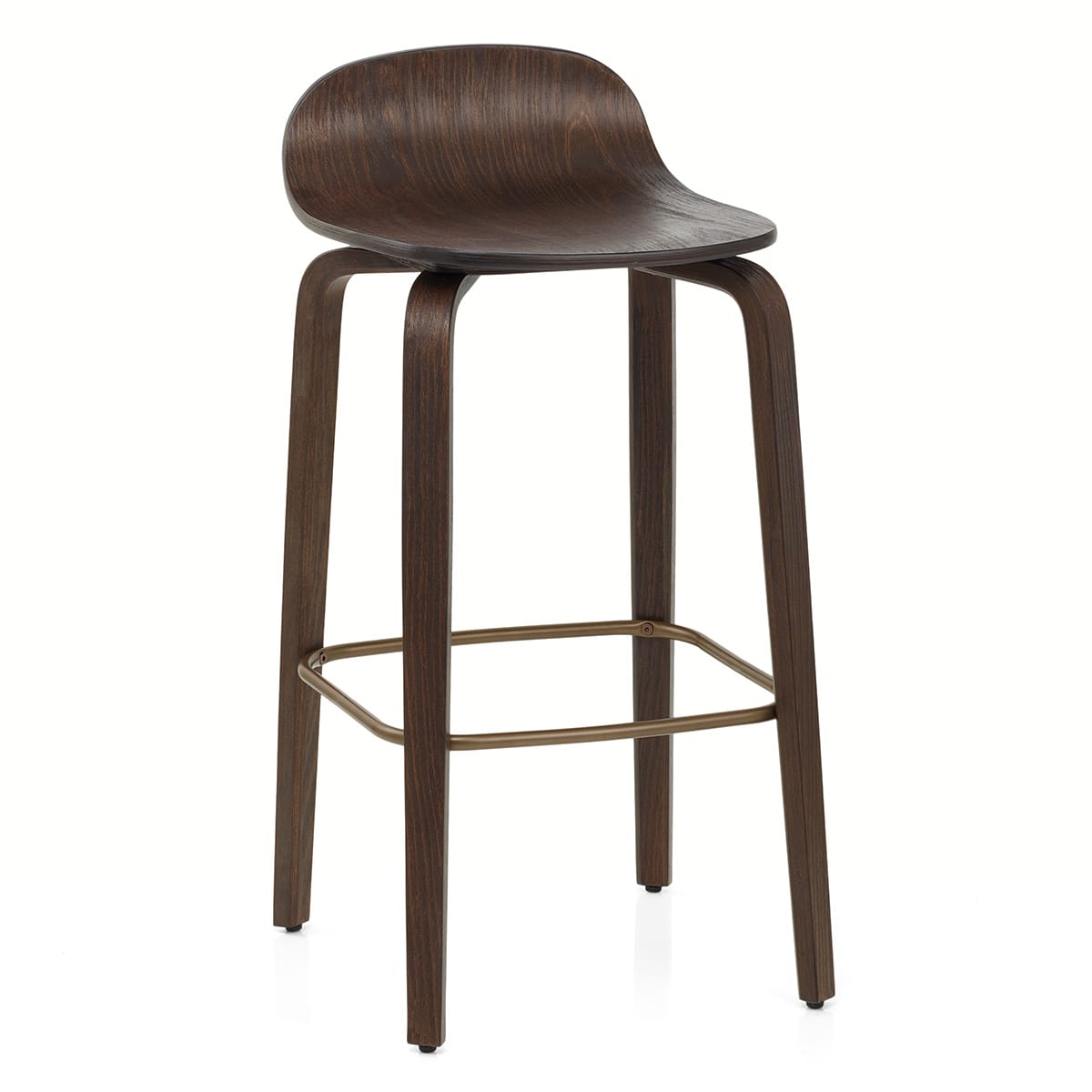 Barhocker Dunkel Holz - Curve Holz