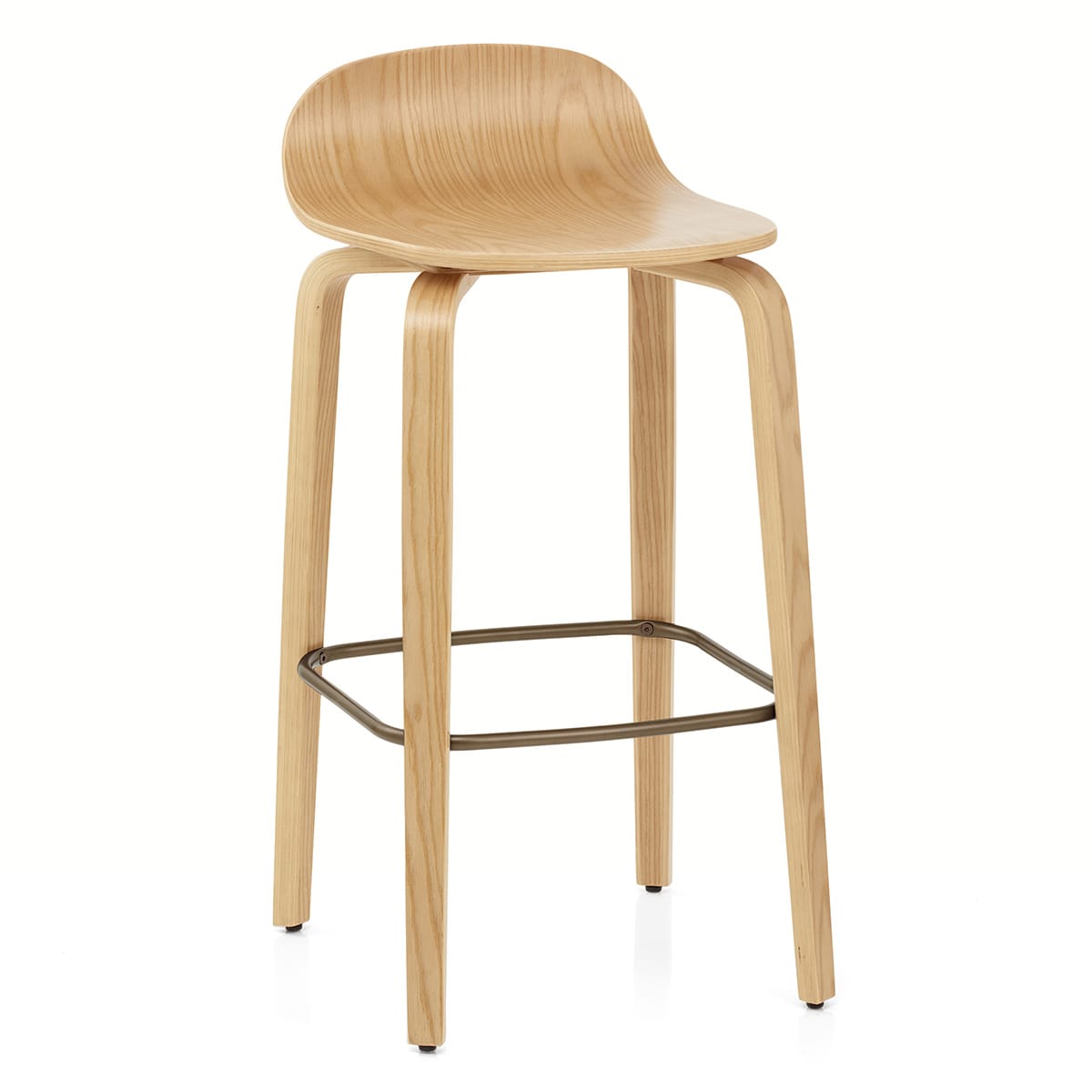 Barhocker Polierte Eiche - Curve 