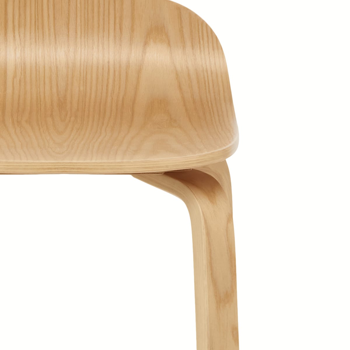 Barhocker Polierte Eiche - Curve 