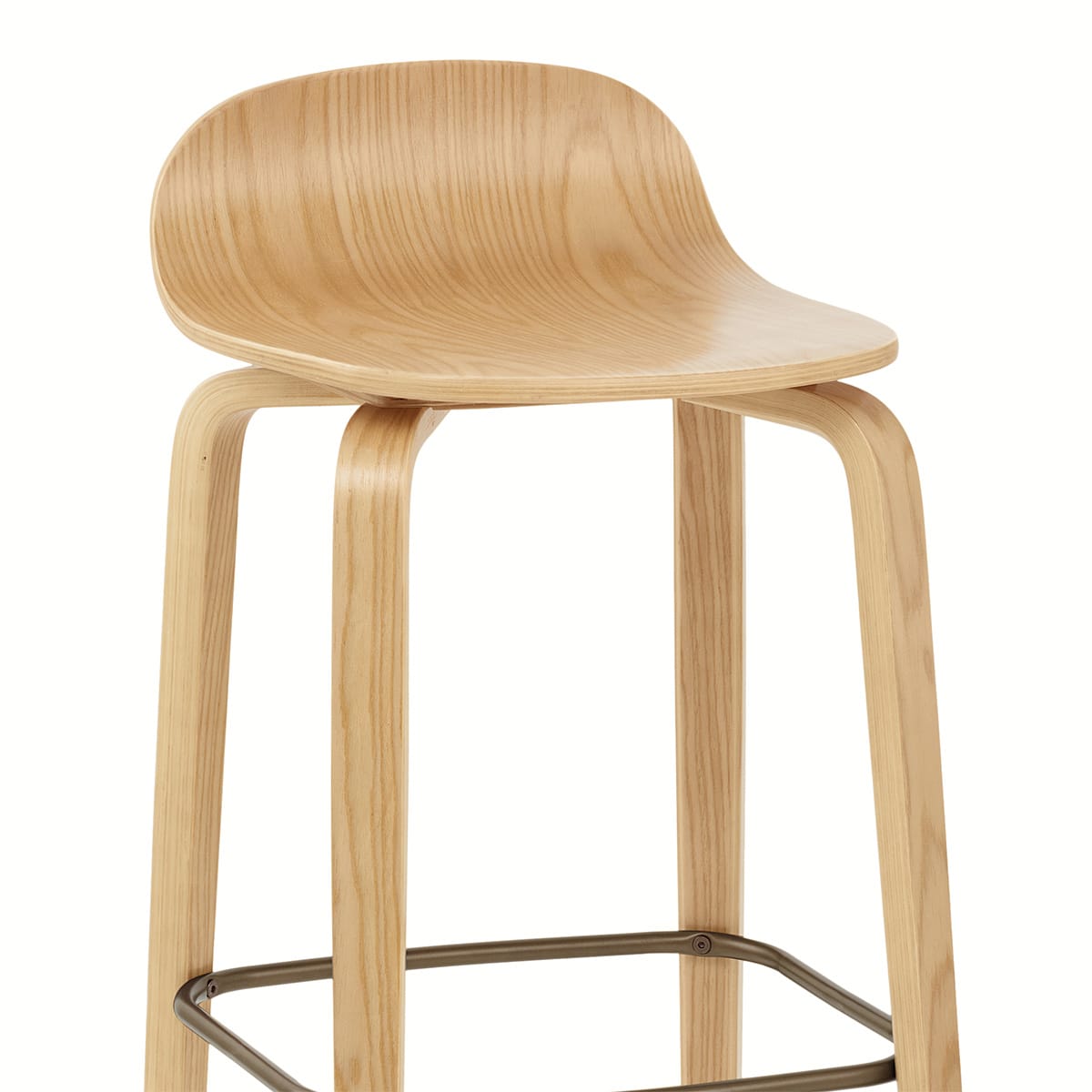 Barhocker Polierte Eiche - Curve 