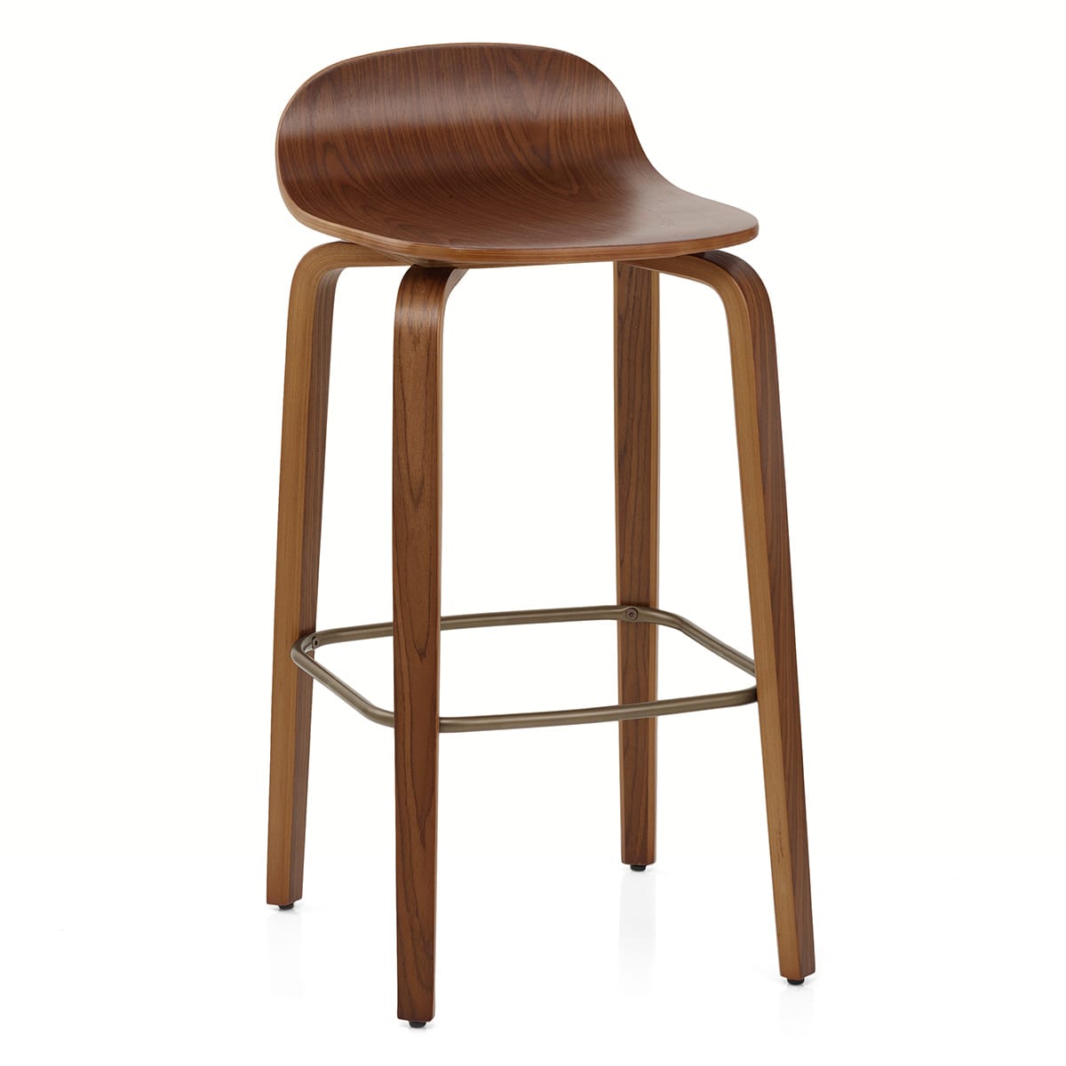 Barhocker Polierte Walnuss - Curve