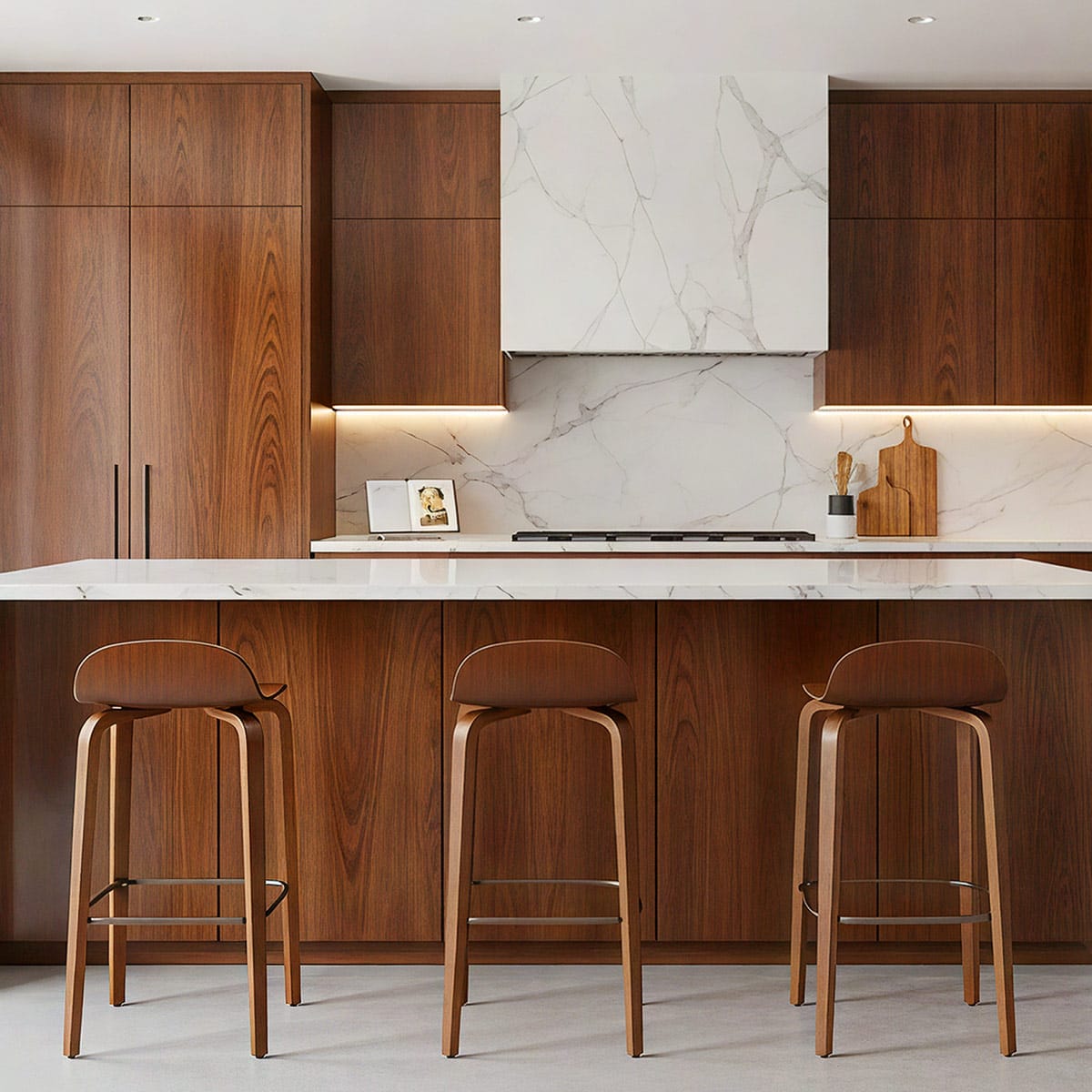 Barhocker Polierte Walnuss - Curve