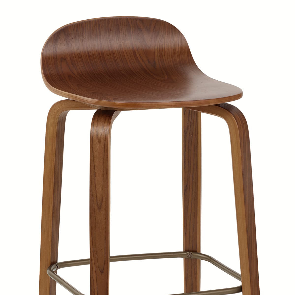 Barhocker Polierte Walnuss - Curve