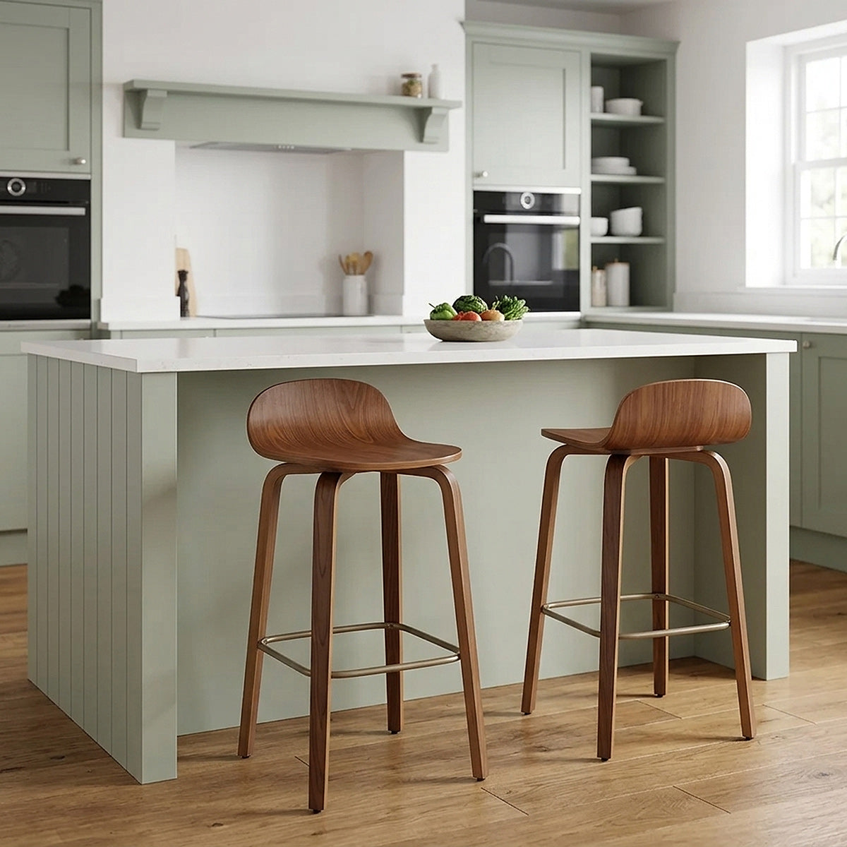 Barhocker Polierte Walnuss - Curve