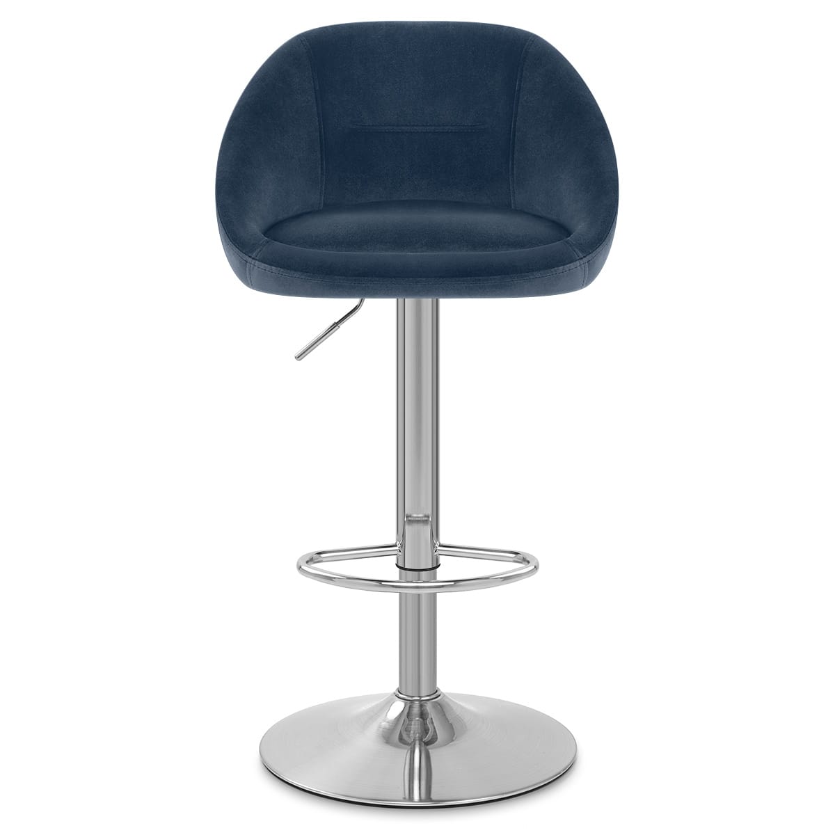 Sgabello Velluto Satinato - Decco Blu