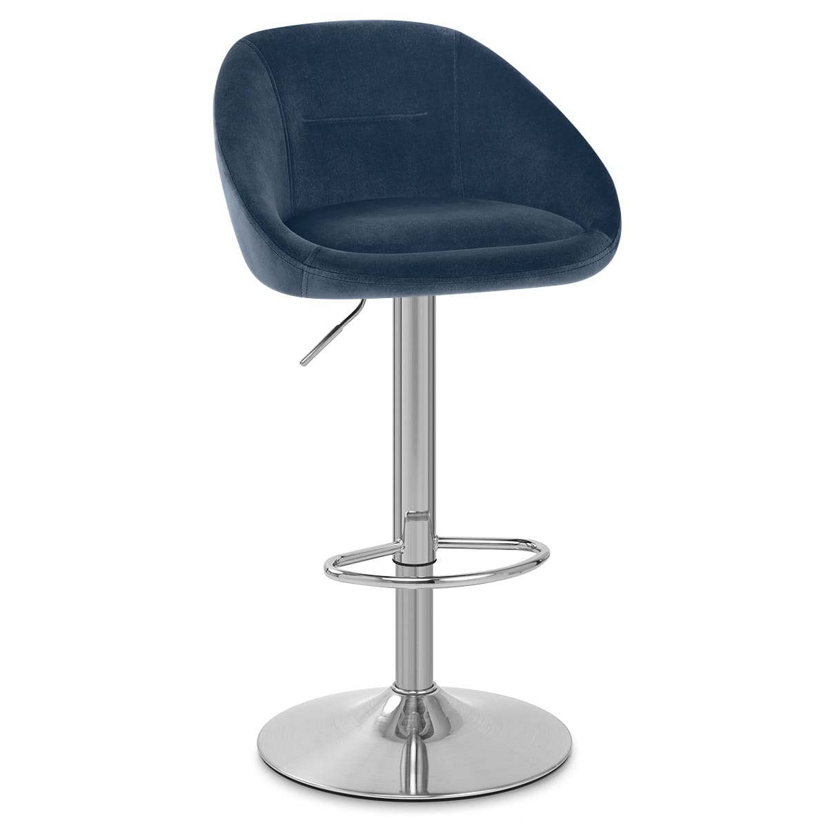 Sgabello Velluto Satinato - Decco Blu