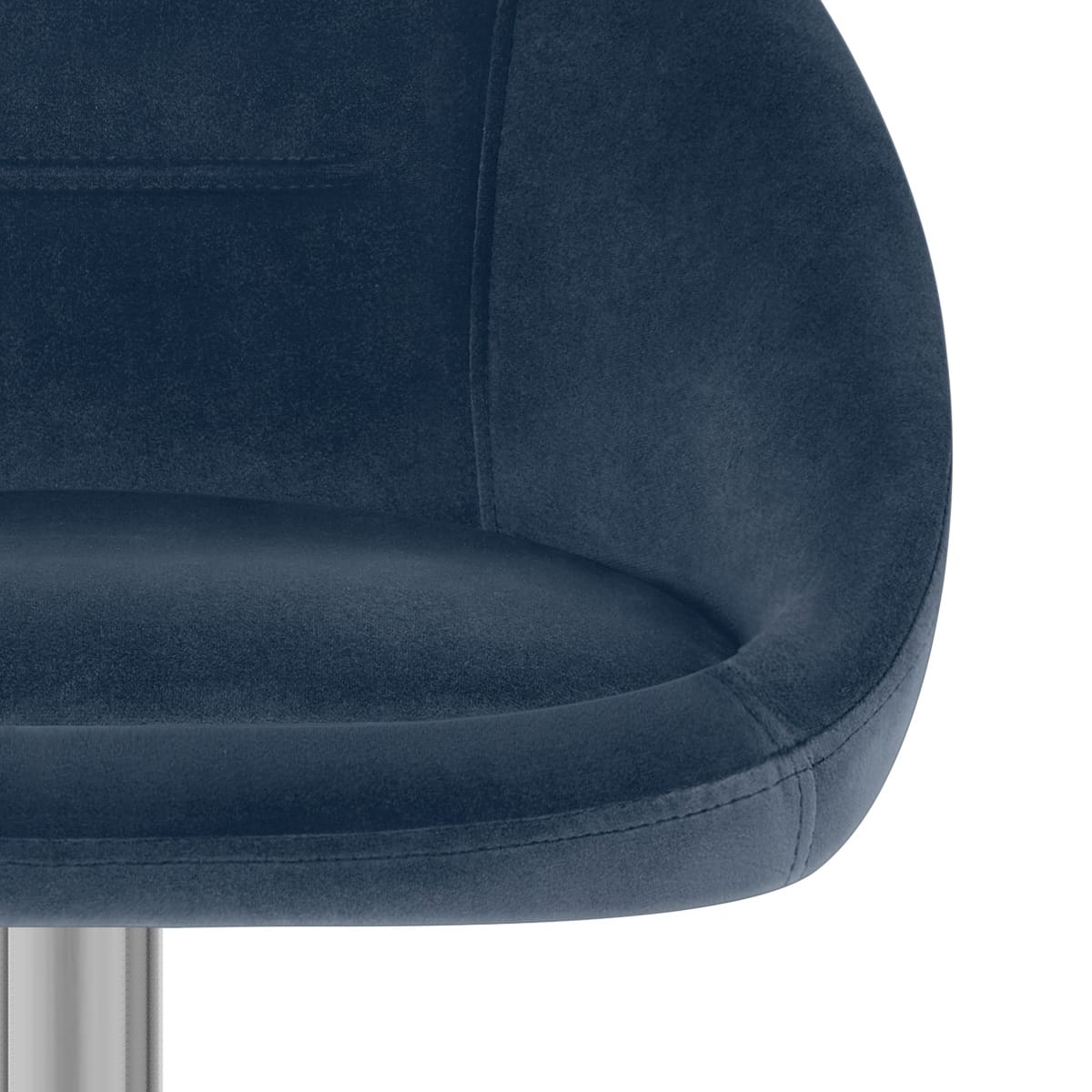Sgabello Velluto Satinato - Decco Blu
