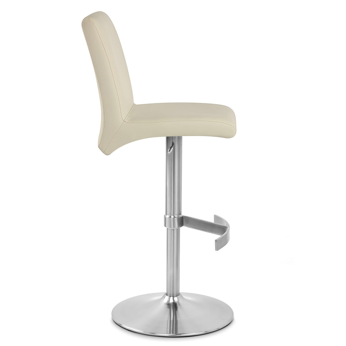 Kunstleder Barhocker Gebürstet - Deluxe High Back Beige
