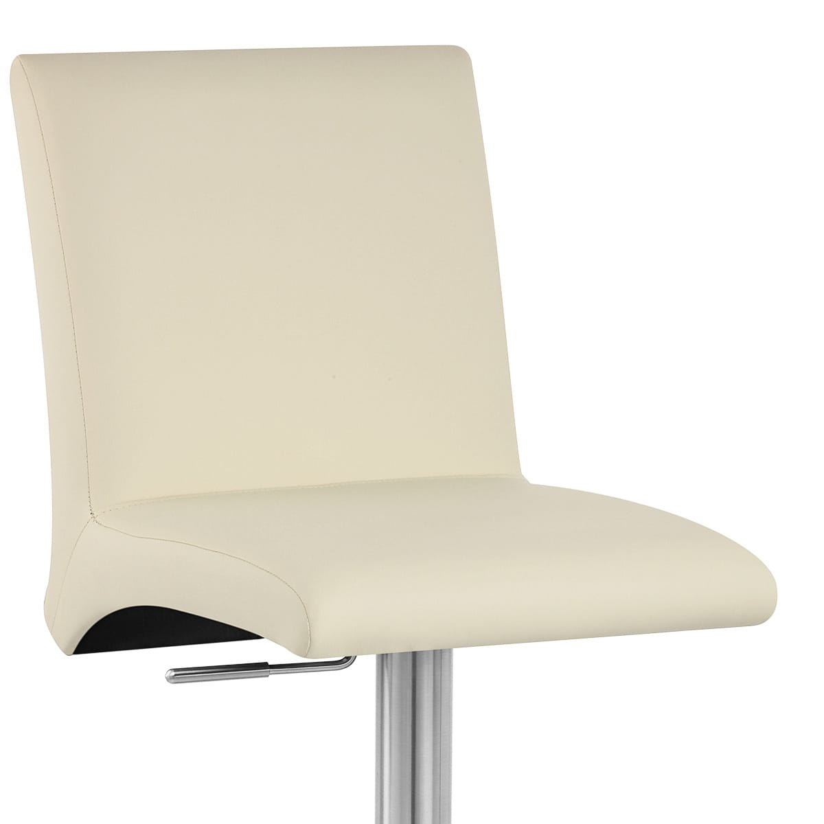 Kunstleder Barhocker Gebürstet - Deluxe High Back Beige