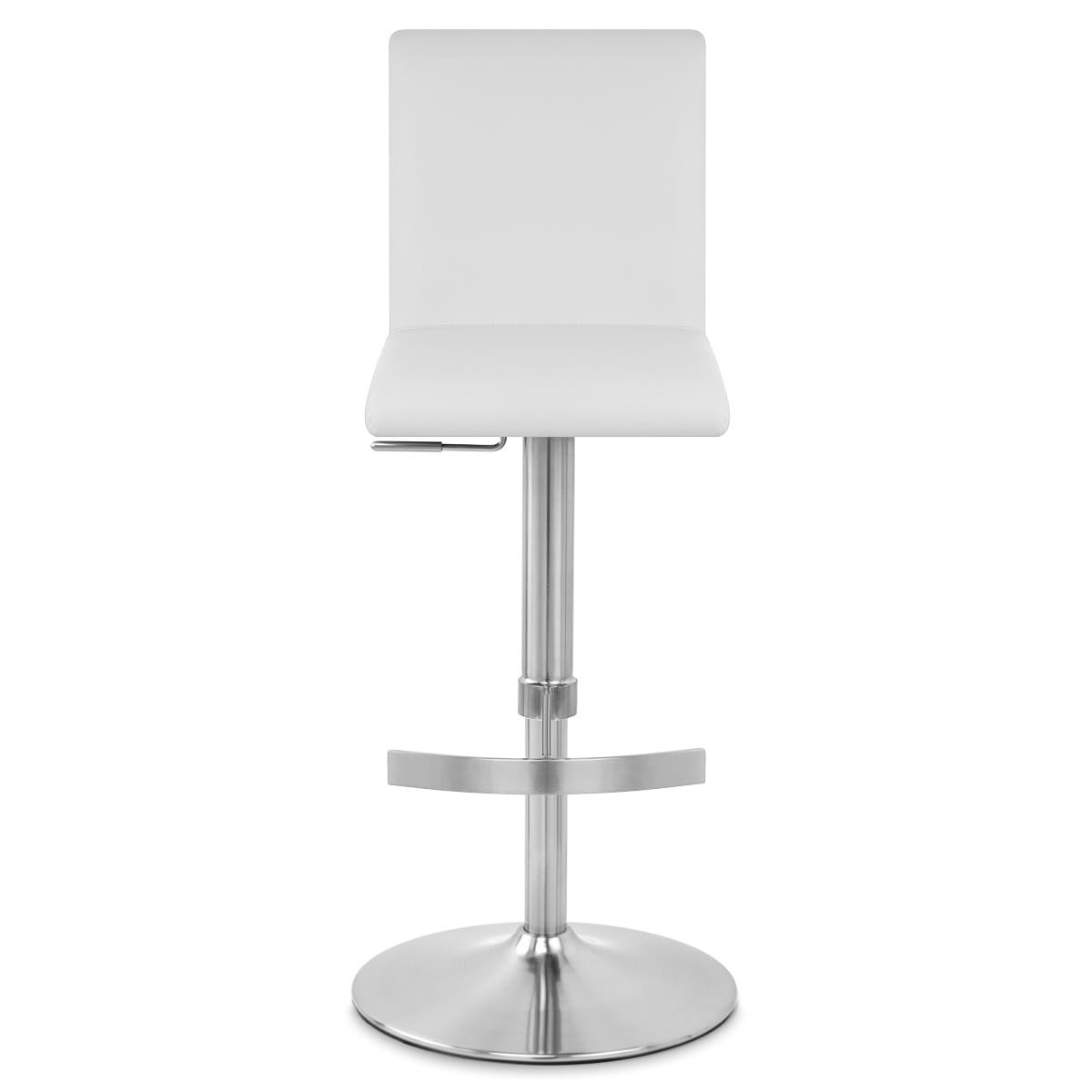 Kunstleder Barhocker Gebürstet - Deluxe High Back Weiß