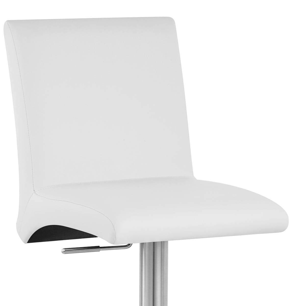 Kunstleder Barhocker Gebürstet - Deluxe High Back Weiß