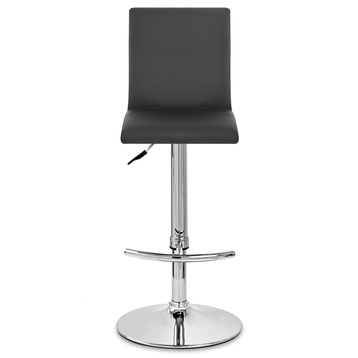 Kunstleder Barhocker Chrom - Deluxe High Back Schwarz