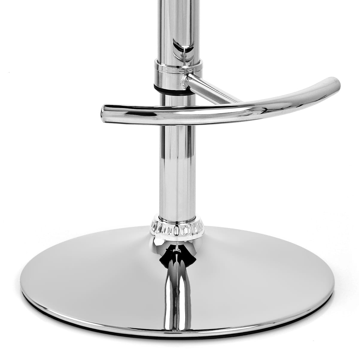 Kunstleder Barhocker Chrom - Deluxe High Back Grau