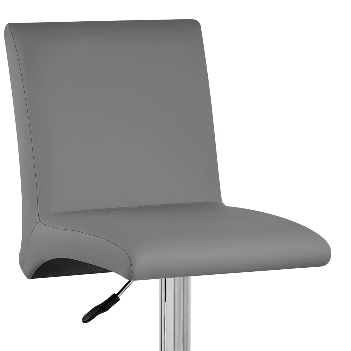 Kunstleder Barhocker Chrom - Deluxe High Back Grau