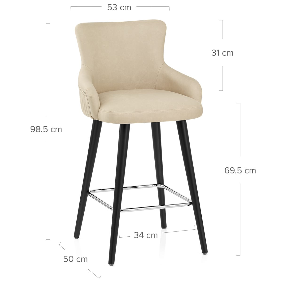 Sgabello Ecopelle - Diablo Crema