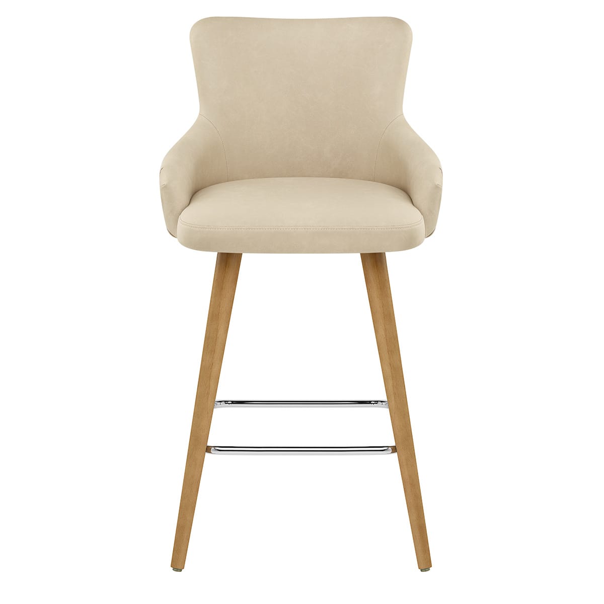 Holzbarhocker Kunstleder - Diablo Beige