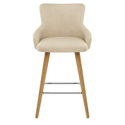 Holzbarhocker Kunstleder - Diablo Beige