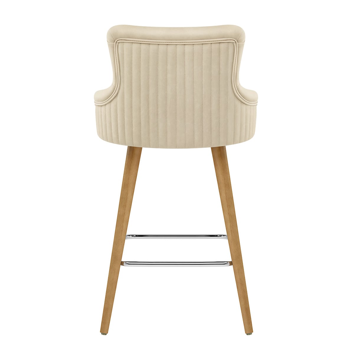 Holzbarhocker Kunstleder - Diablo Beige
