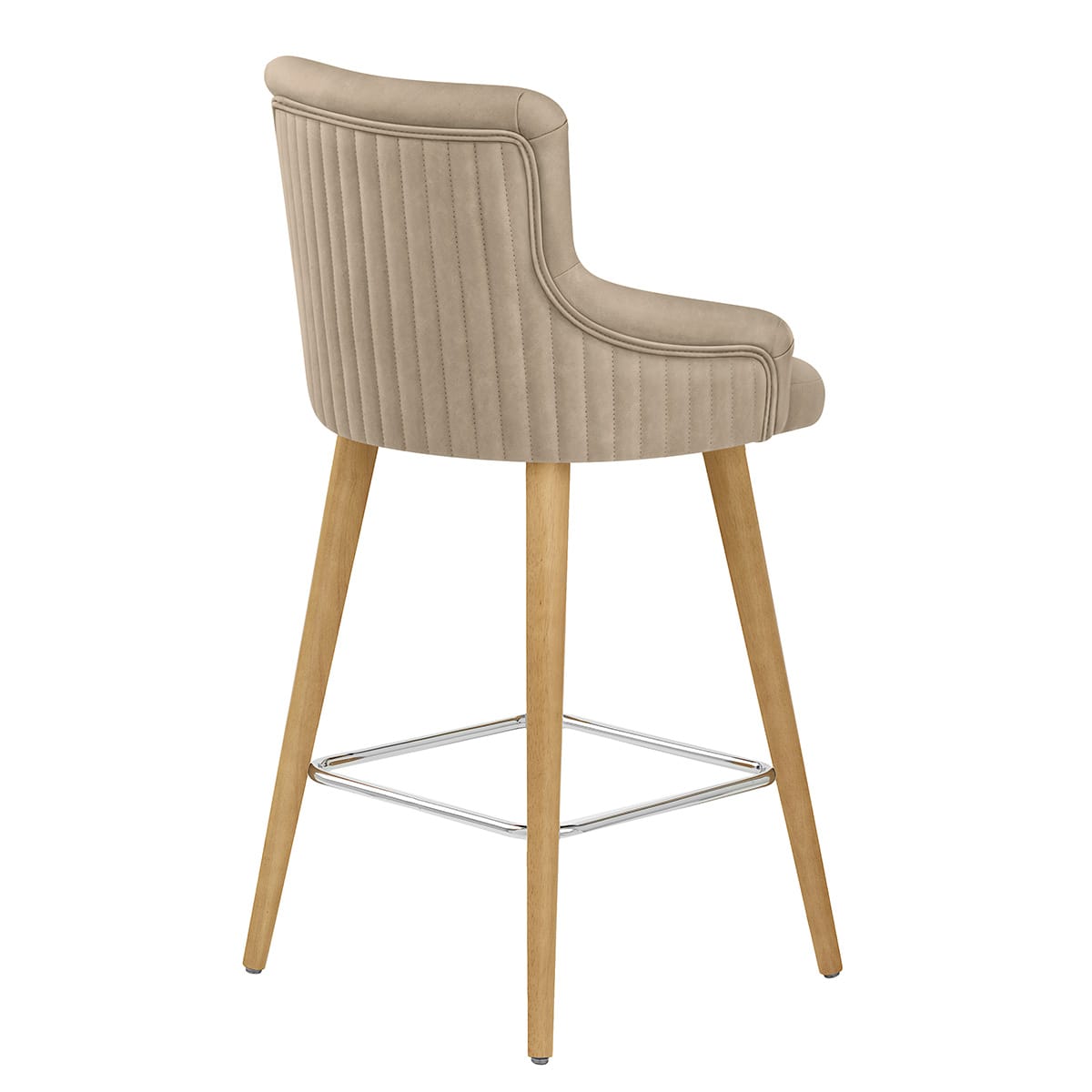 Holzbarhocker Kunstleder - Diablo Braungrau
