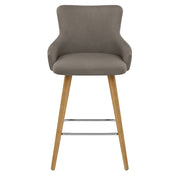 Sgabello Ecopelle - Diablo Legno Grigio