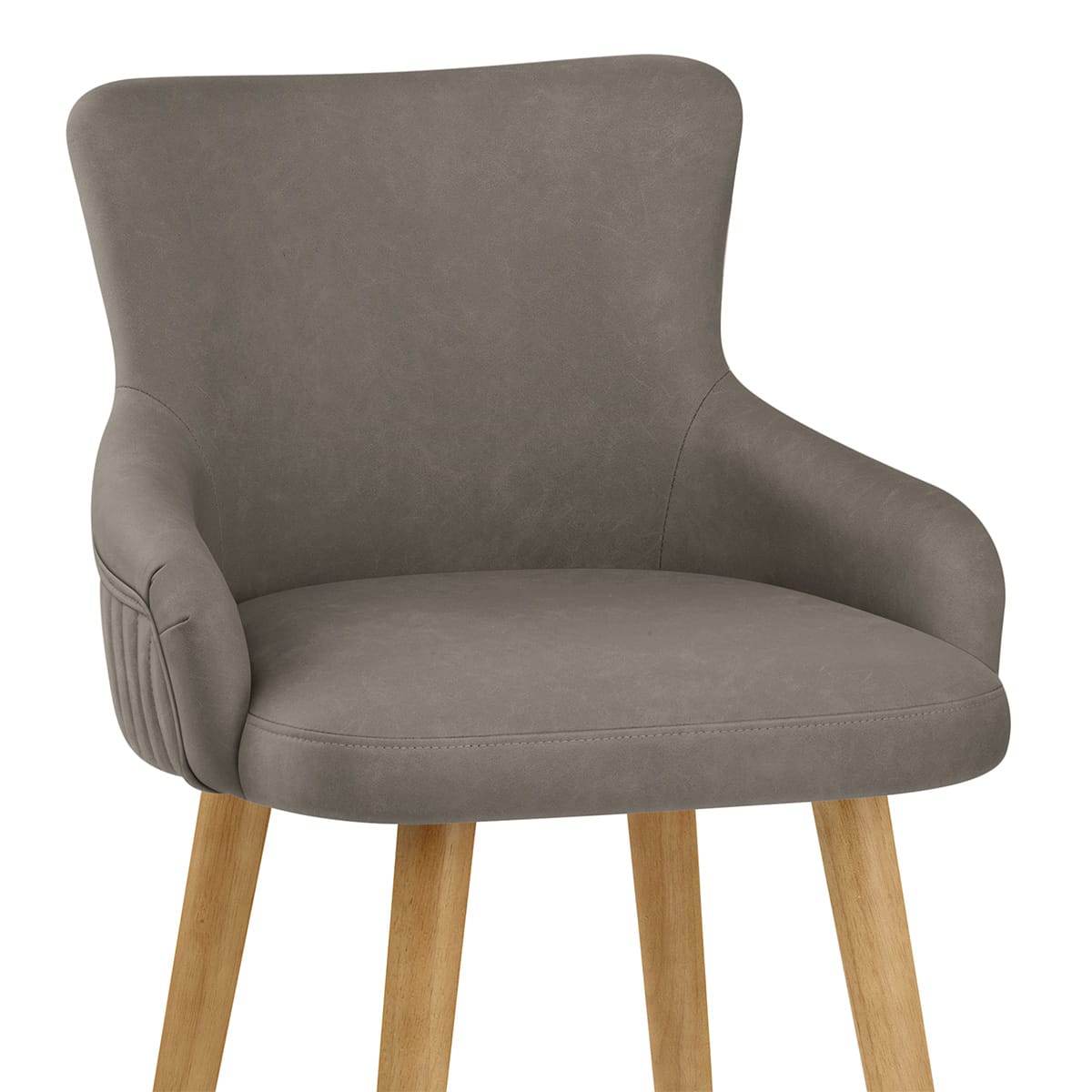 Sgabello Ecopelle - Diablo Legno Grigio
