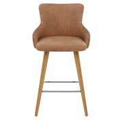 Sgabello Ecopelle - Diablo Legno Marrone