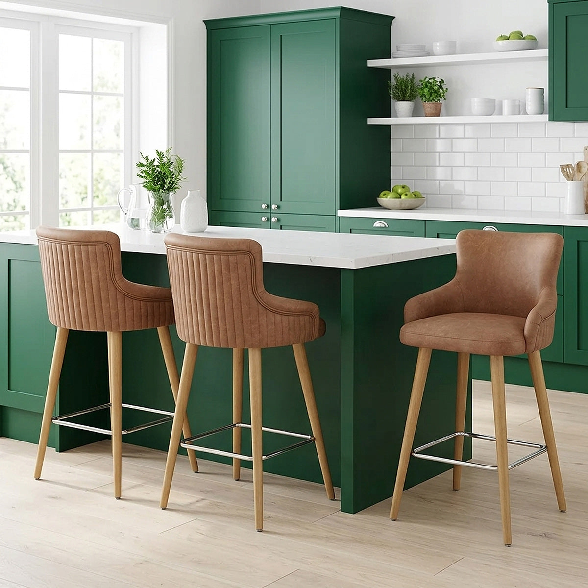 Sgabello Ecopelle - Diablo Legno Marrone