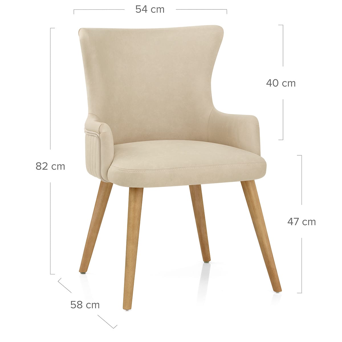 Esszimmerstuhl Kunstleder Holz - Diablo Beige