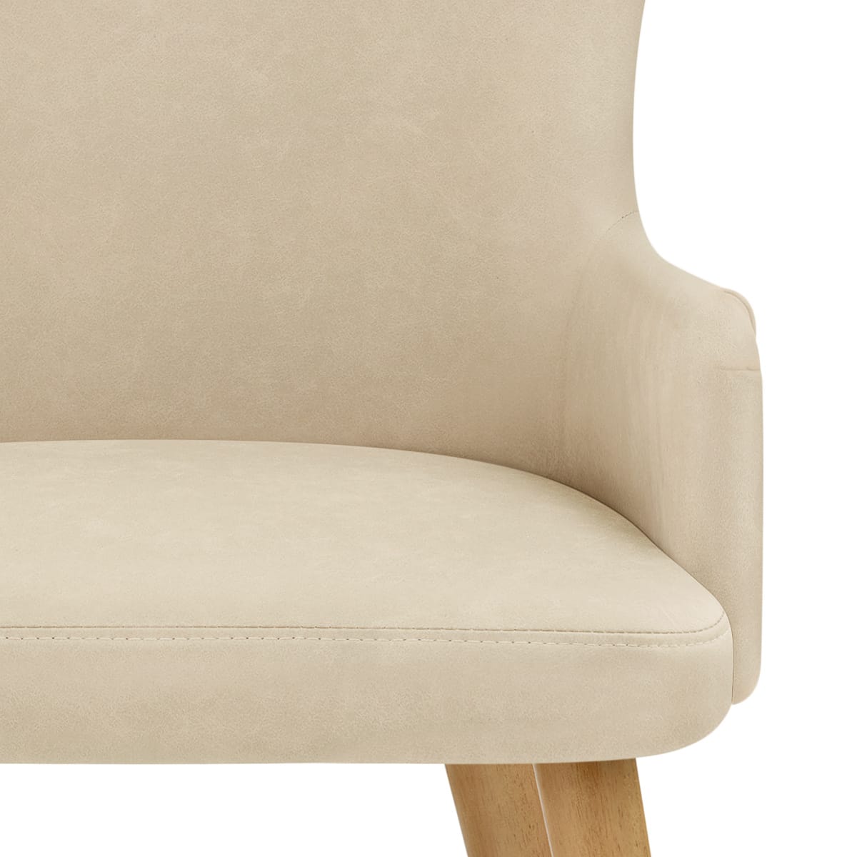 Esszimmerstuhl Kunstleder Holz - Diablo Beige