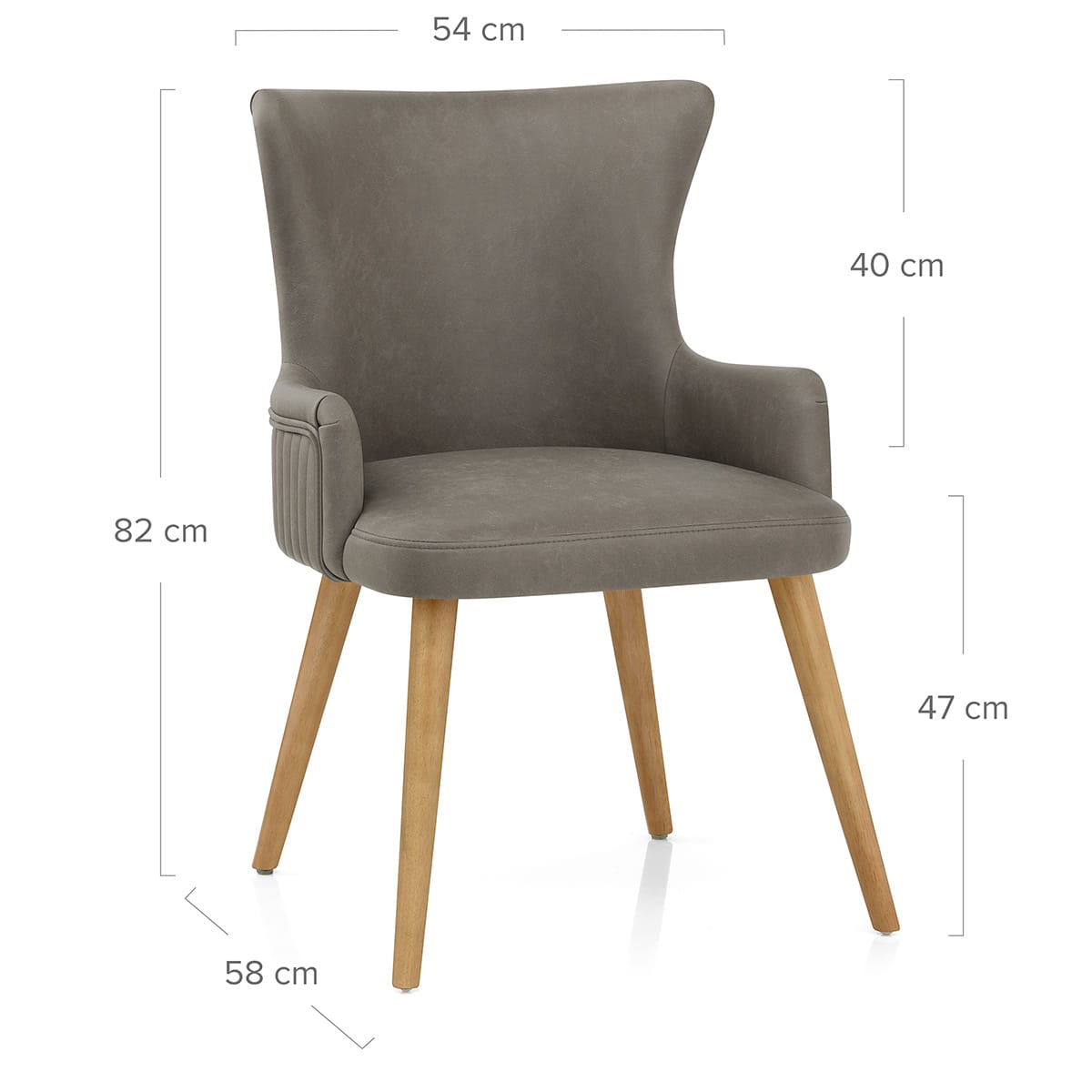 Sedia Ecopelle Legno - Diablo Grigio