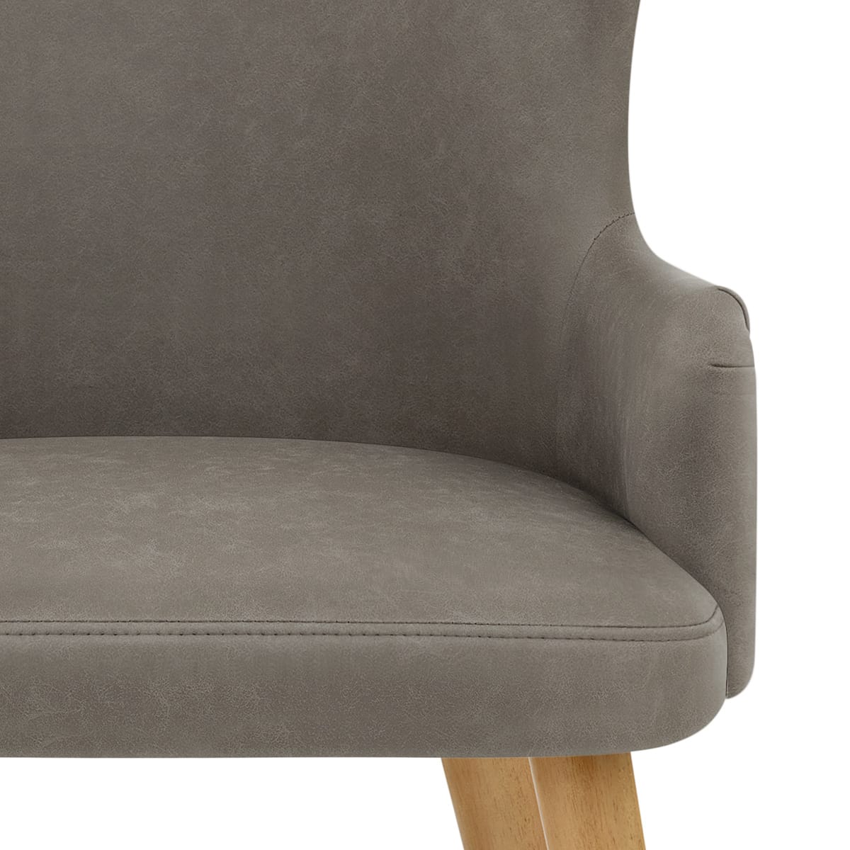 Sedia Ecopelle Legno - Diablo Grigio
