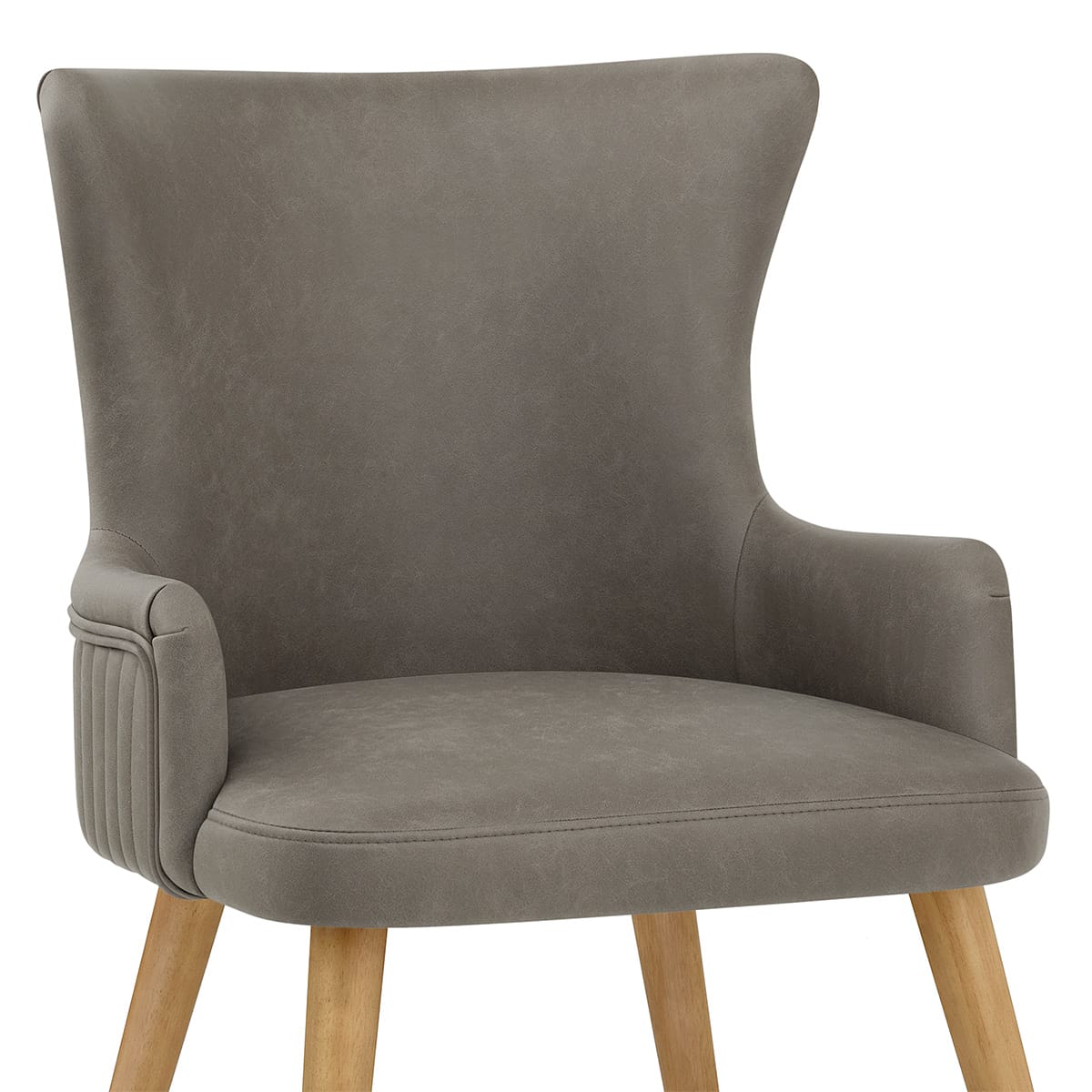 Sedia Ecopelle Legno - Diablo Grigio