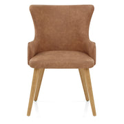 Sedia Ecopelle Legno - Diablo Marrone