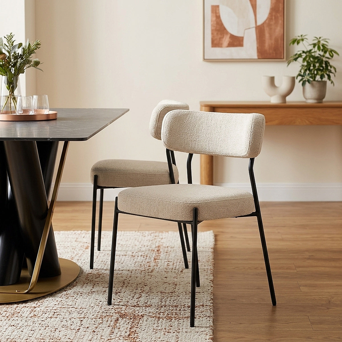 Esszimmerstuhl Stoff - Diana Beige