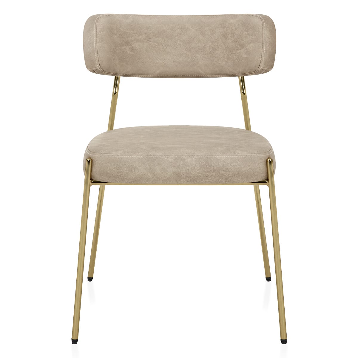 Sedia Ecopelle dorate - Diana Beige
