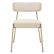 Stoff Esszimmerstuhl Gold - Diana Beige