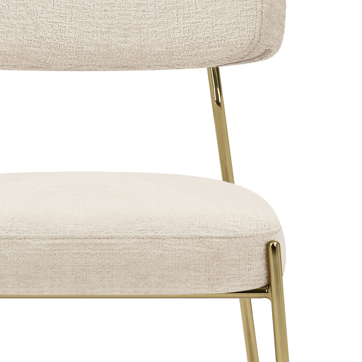 Stoff Esszimmerstuhl Gold - Diana Beige