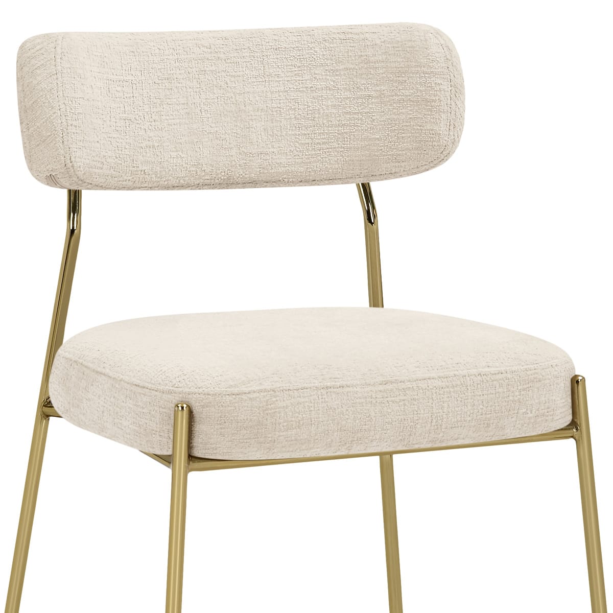 Stoff Esszimmerstuhl Gold - Diana Beige