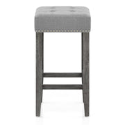 Sgabello Tessuto Legno - Dove Grigio