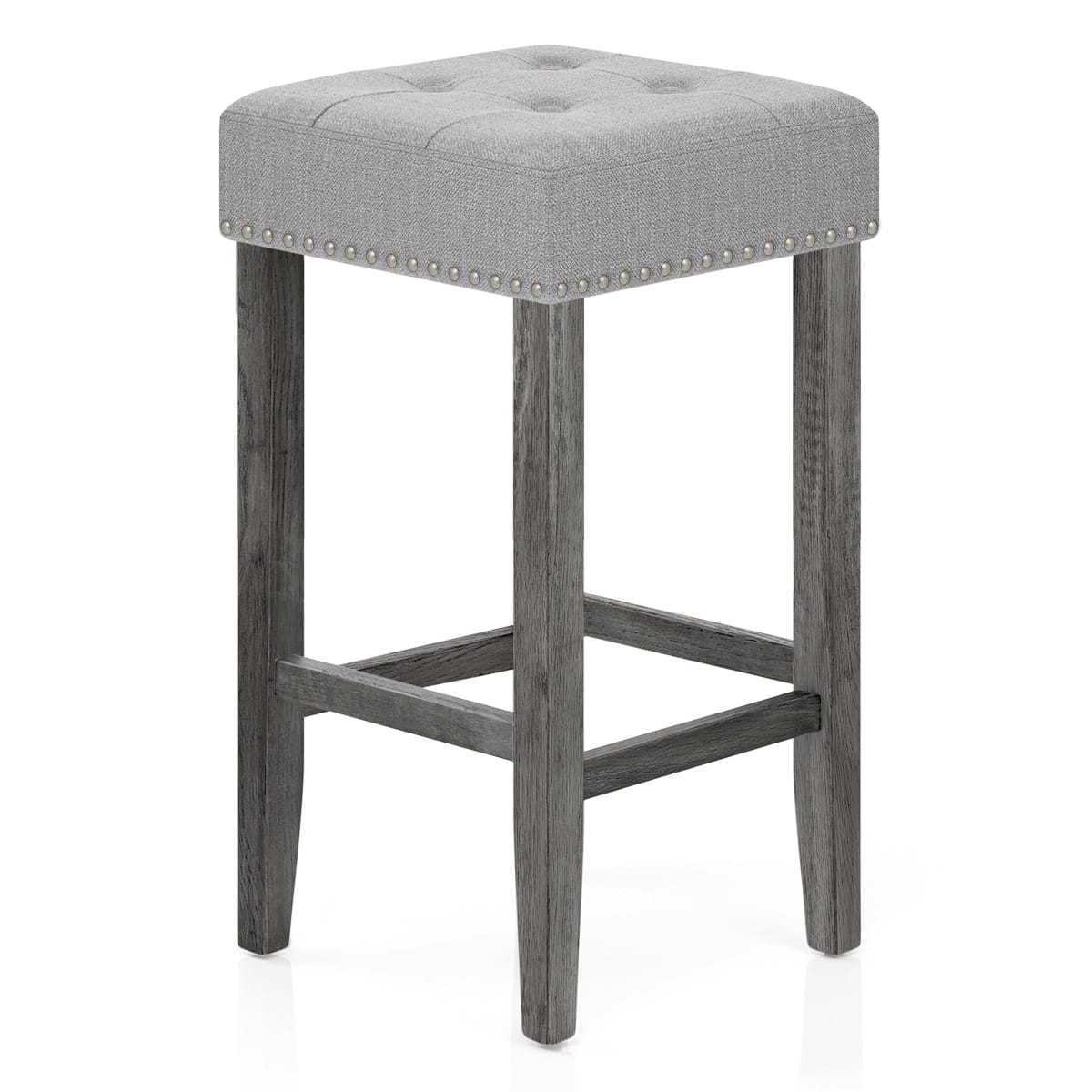 Sgabello Tessuto Legno - Dove Grigio