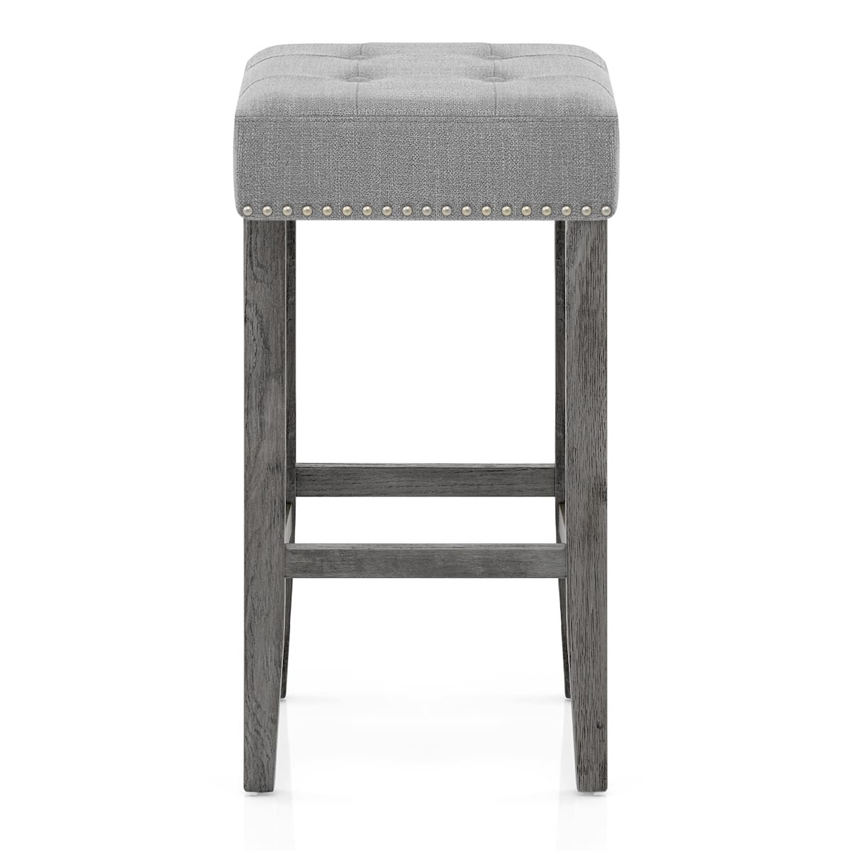 Sgabello Tessuto Legno - Dove Grigio