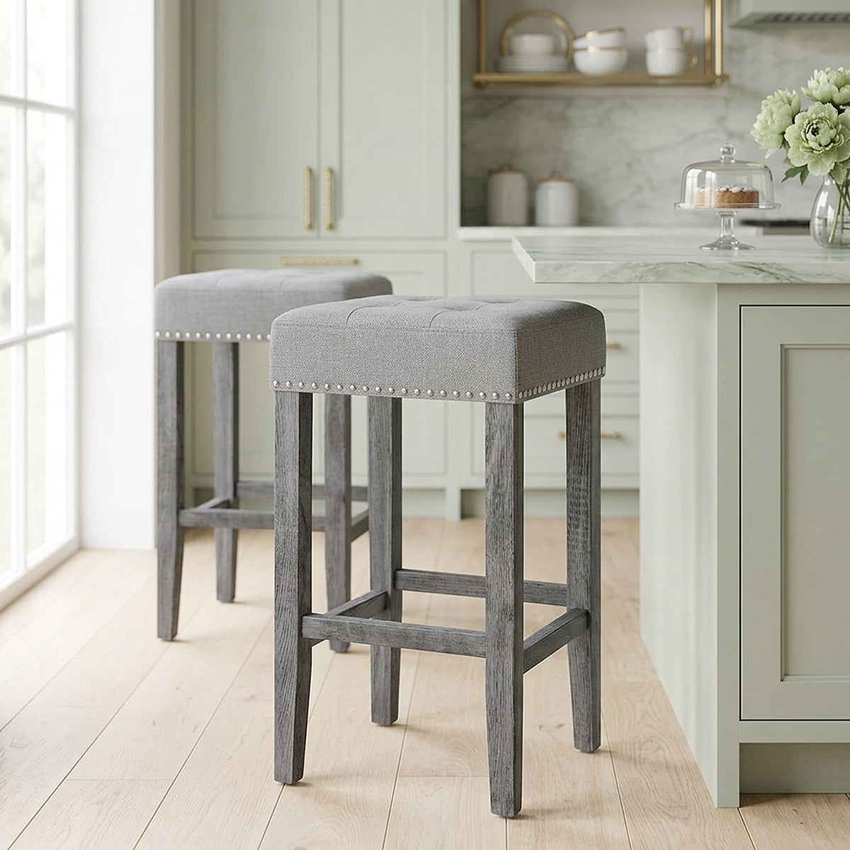 Stoffbarhocker - Dove Grau