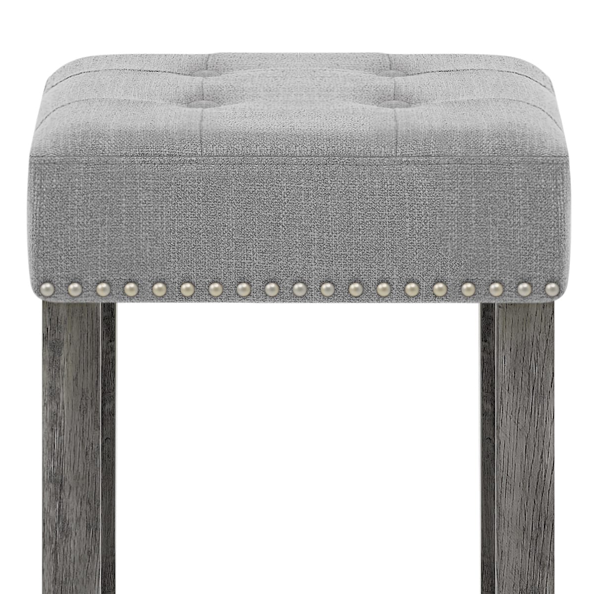 Sgabello Tessuto Legno - Dove Grigio