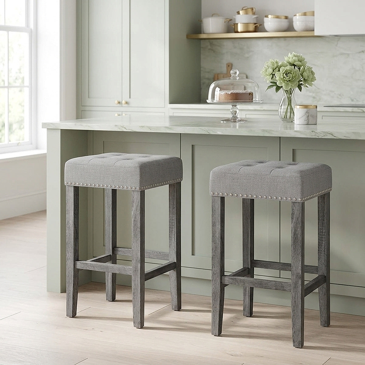 Stoffbarhocker - Dove Grau