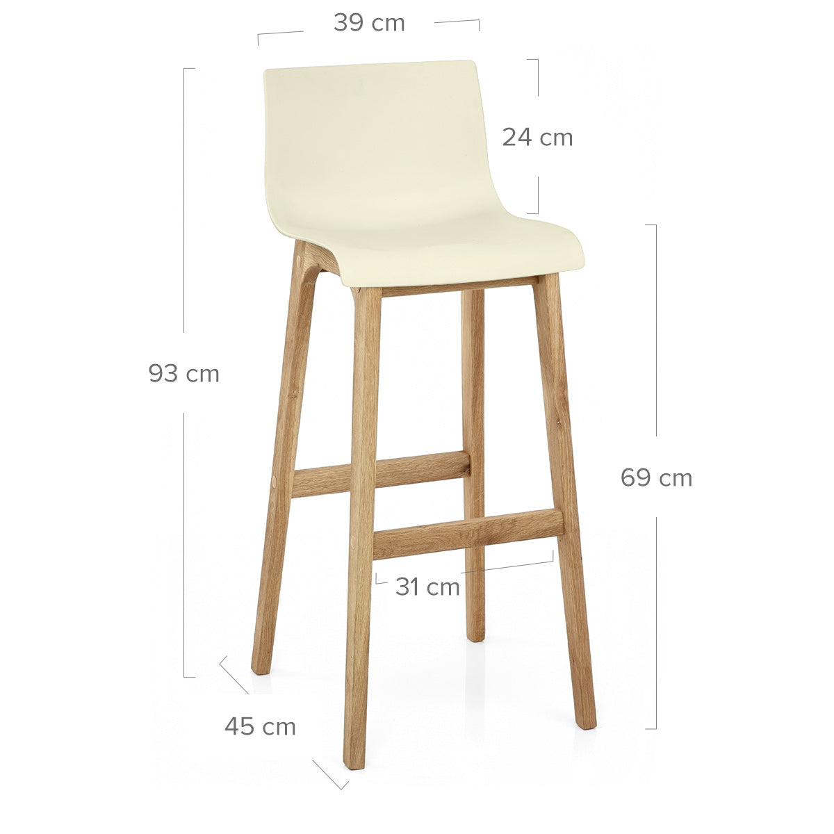 Barhocker Eiche - Drift ABS Beige
