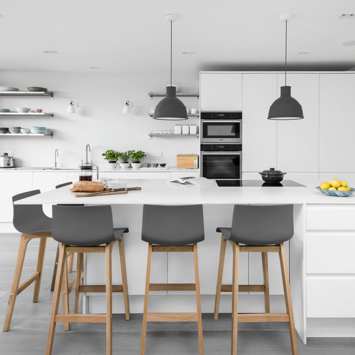 Barhocker Eiche - Drift ABS Dunkelgrau