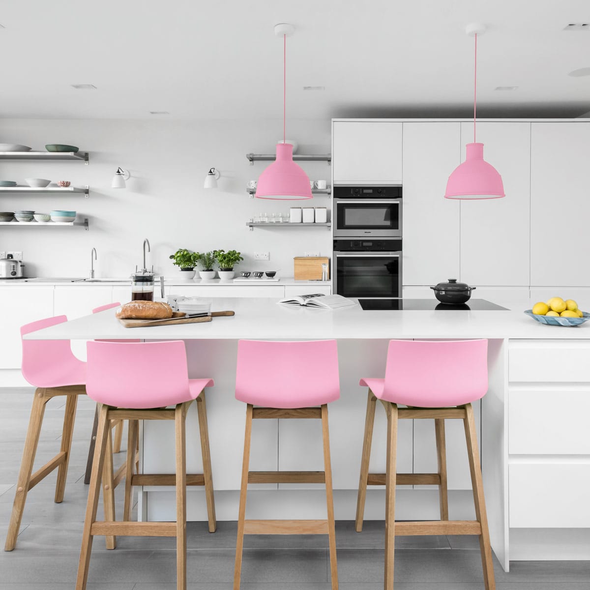 Sgabello Resina Legno - Drift ABS Rosa