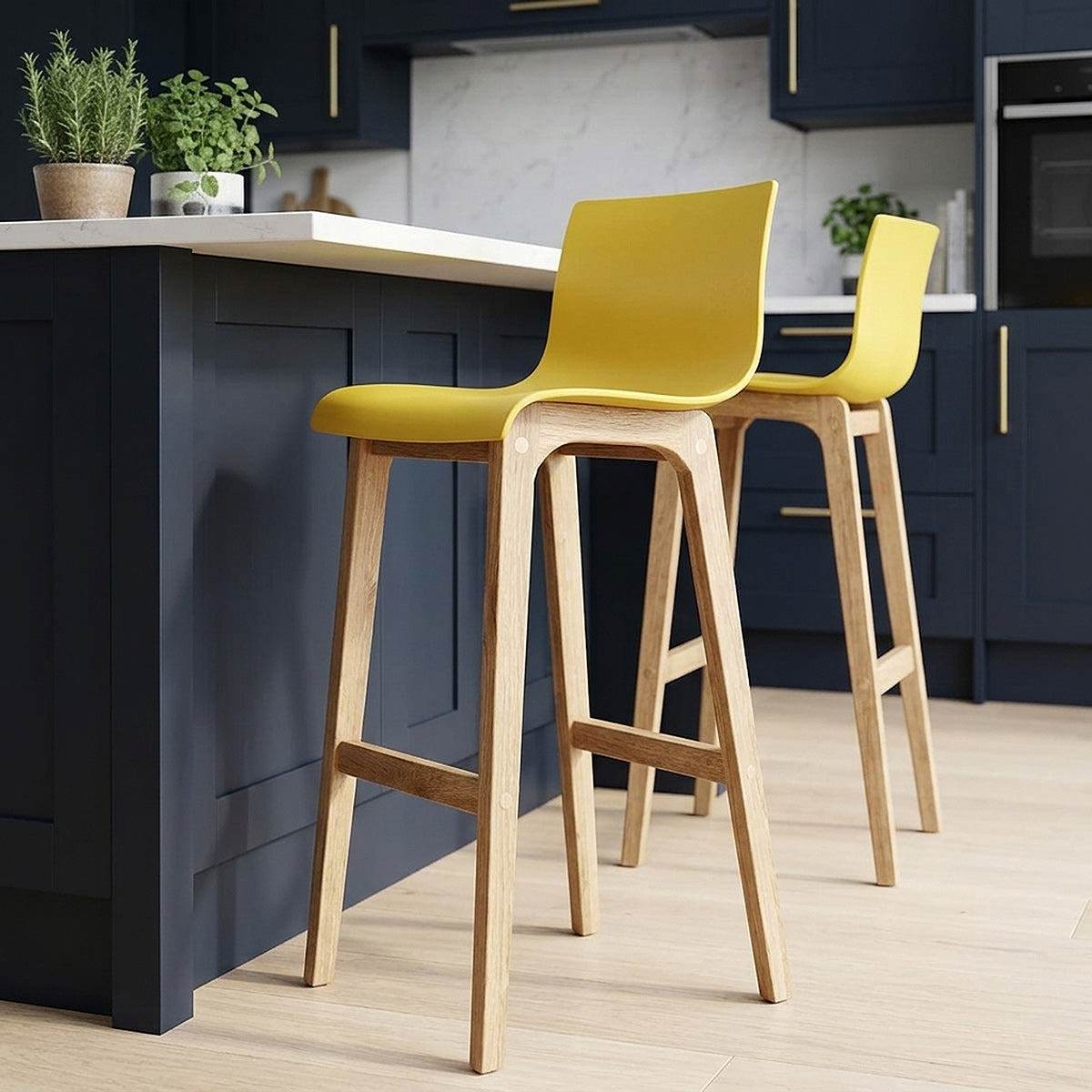 Sgabello Resina Legno - Drift ABS Giallo