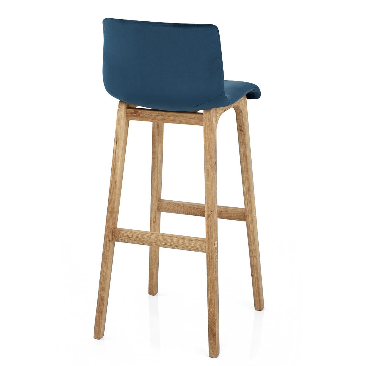 Samtstoff Barhocker - Drift Blau