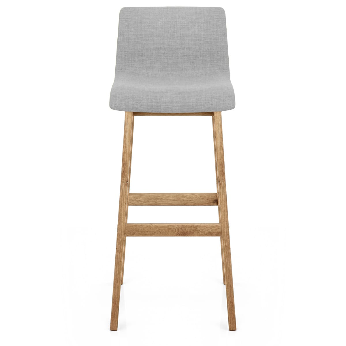 Stoffbarhocker - Eiche - Drift Grau